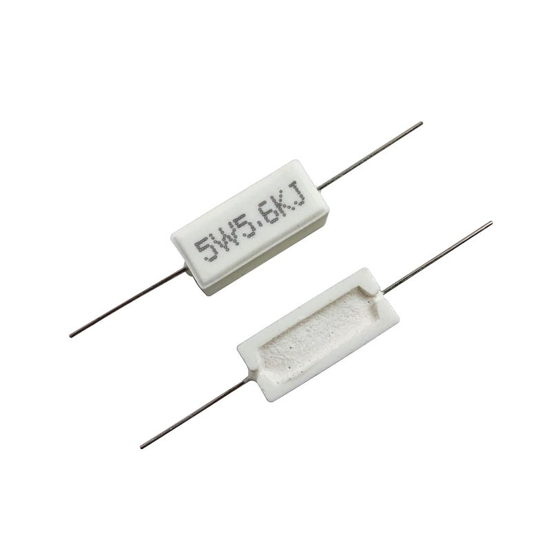 MOKMMKIT 30 Values 60 Pieces Ceramic Cement Resistor KIT 5W Resistance 5 Watt ±5% Power Resistors (100 ohm-100K ohm） - Image 5